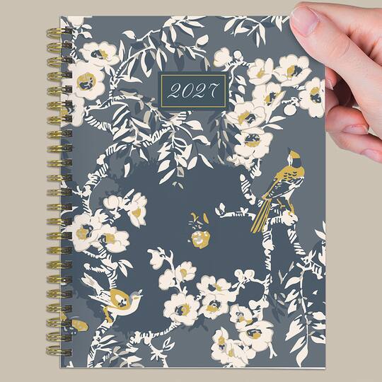 2027 Blooms of Blue Medium Weekly Monthly Planner